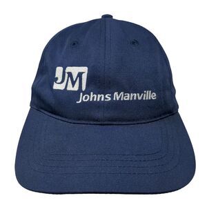 Johns Manville Lowes Strapback Hat Blue One Size Adjustable Embroidered 6 Panel